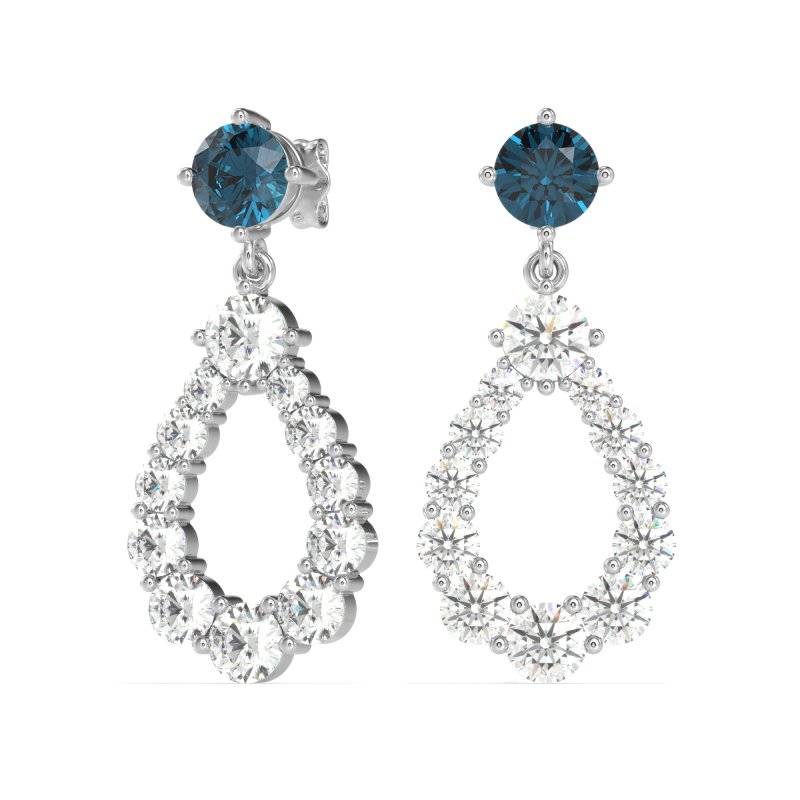 Open Pear Dangling Drop Earrings