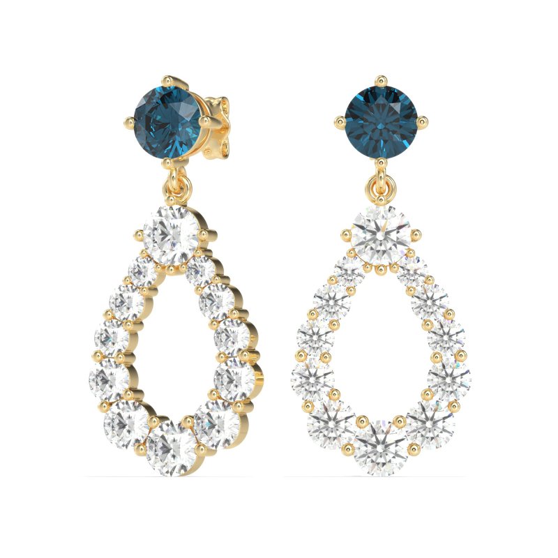 Open Pear Dangling Drop Earrings