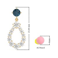 Open Pear Dangling Drop Earrings