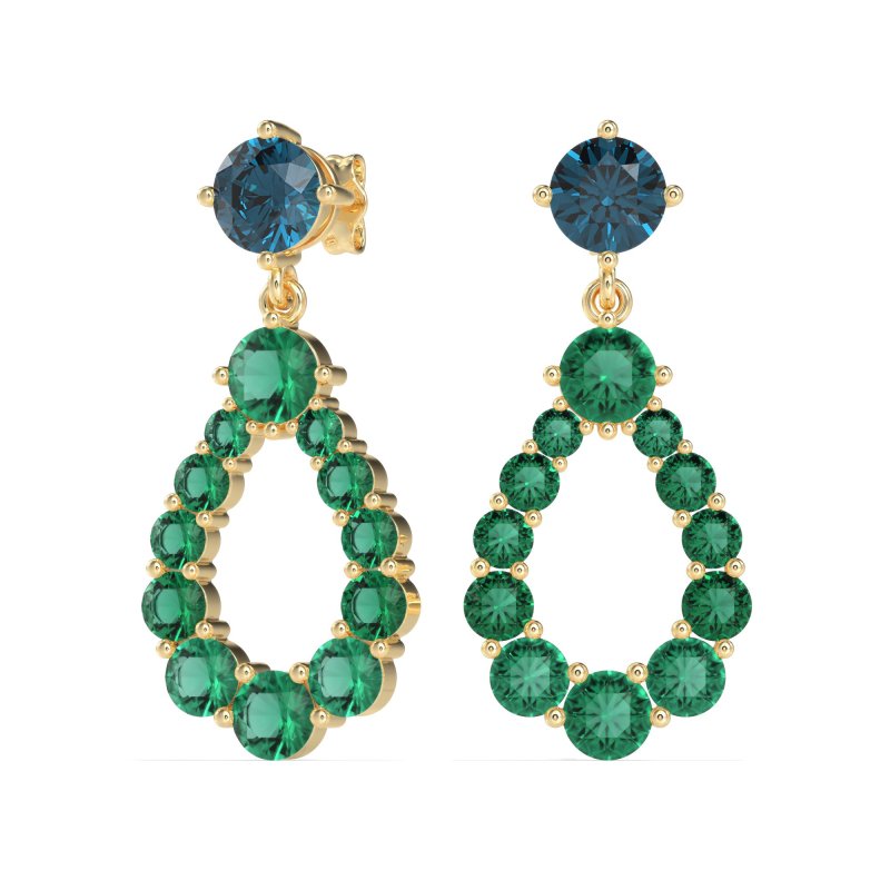 Open Pear Dangling Drop Earrings
