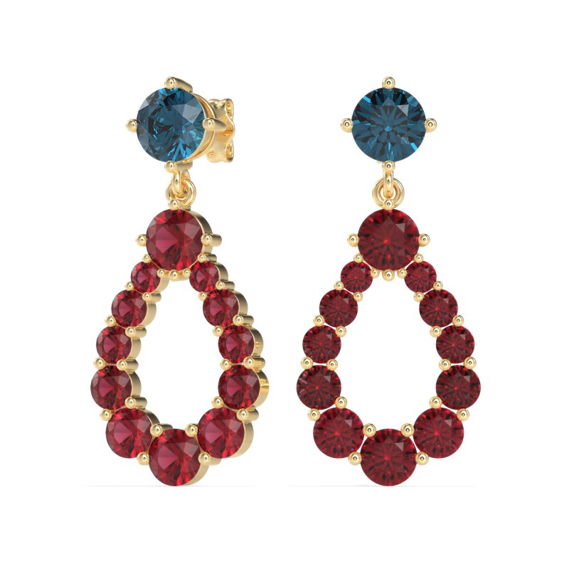 Open Pear Dangling Drop Earrings