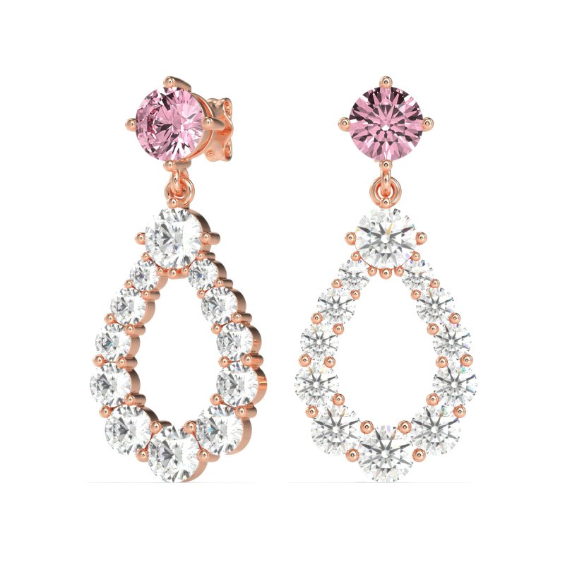 Open Pear Dangling Drop Earrings