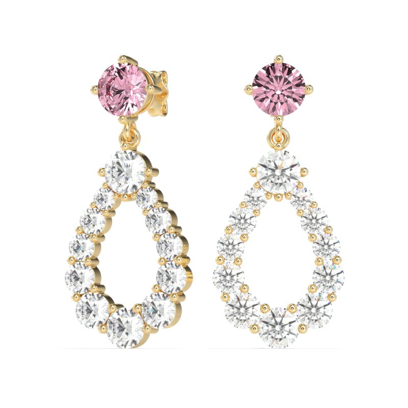 Open Pear Dangling Drop Earrings