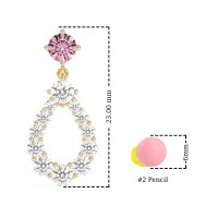 Open Pear Dangling Drop Earrings