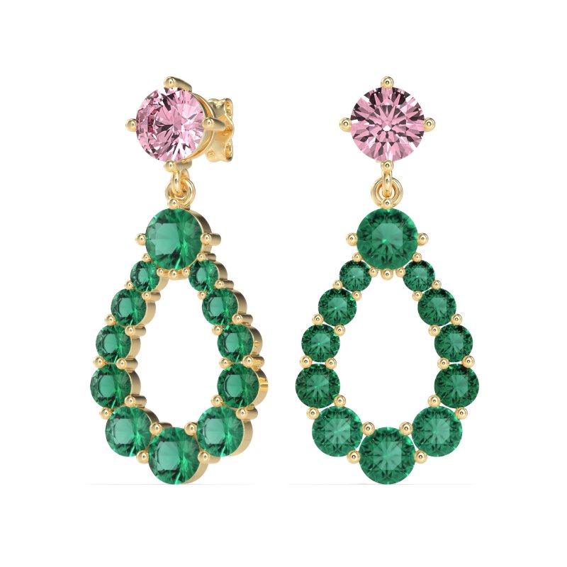 Open Pear Dangling Drop Earrings