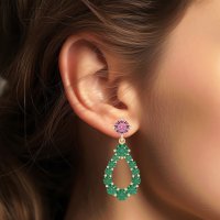 Open Pear Dangling Drop Earrings