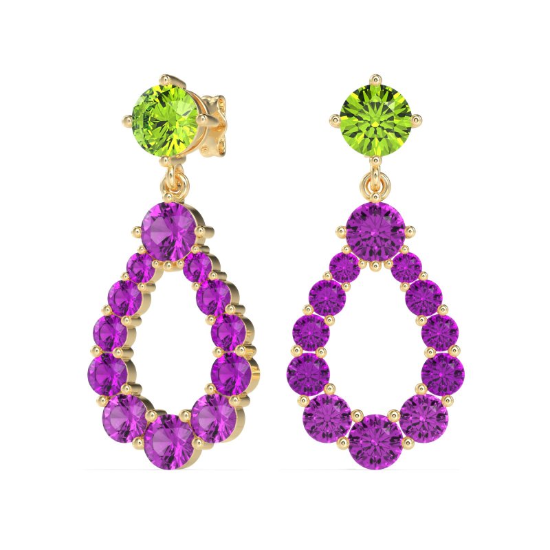 Open Pear Dangling Drop Earrings