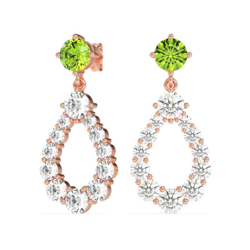 Open Pear Dangling Drop Earrings