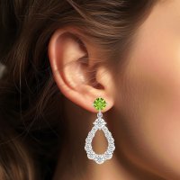 Open Pear Dangling Drop Earrings