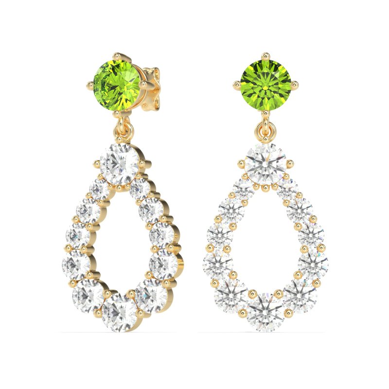 Open Pear Dangling Drop Earrings