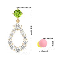 Open Pear Dangling Drop Earrings