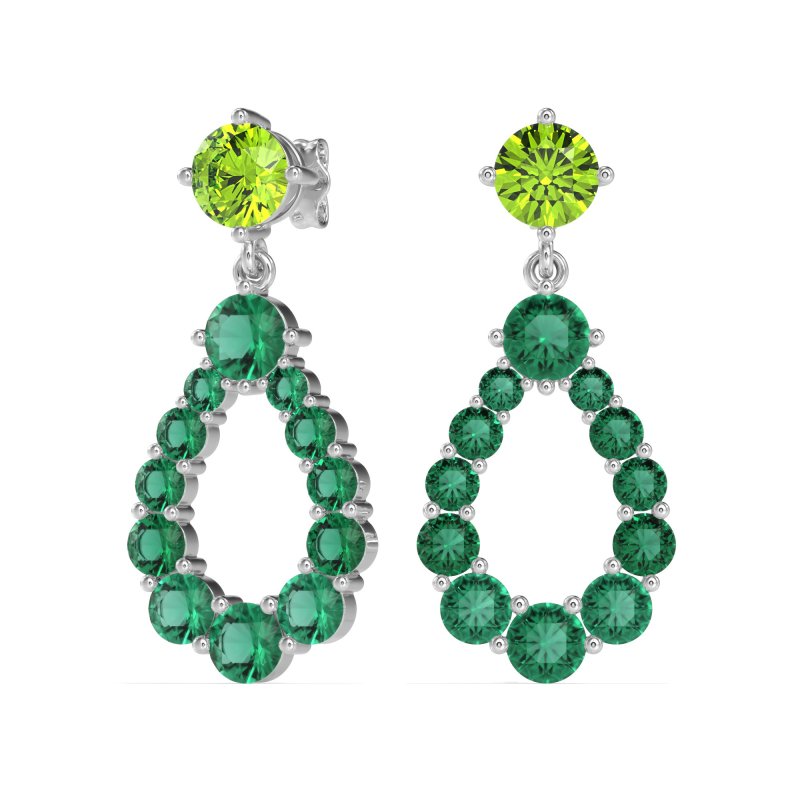 Open Pear Dangling Drop Earrings