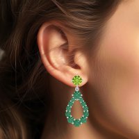 Open Pear Dangling Drop Earrings