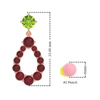 Open Pear Dangling Drop Earrings