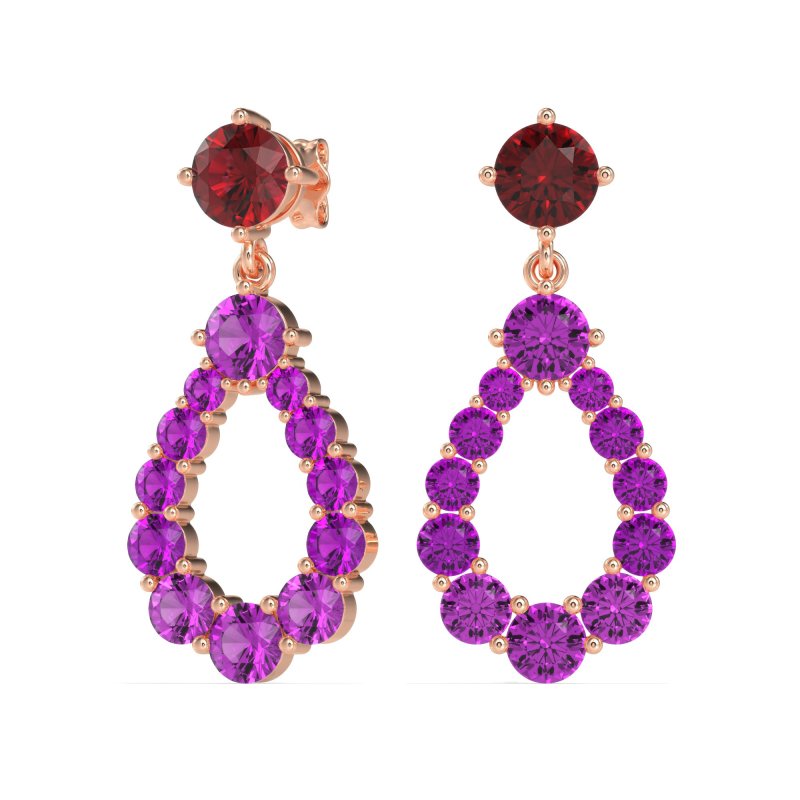 Open Pear Dangling Drop Earrings