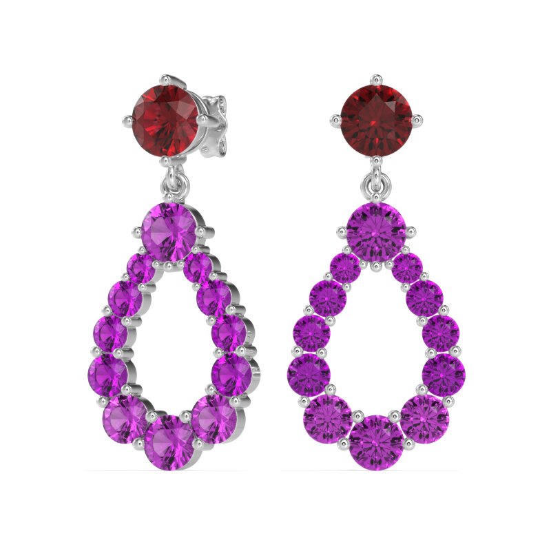 Open Pear Dangling Drop Earrings