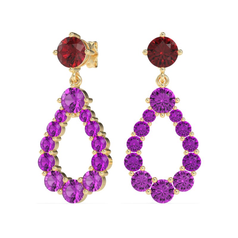 Open Pear Dangling Drop Earrings