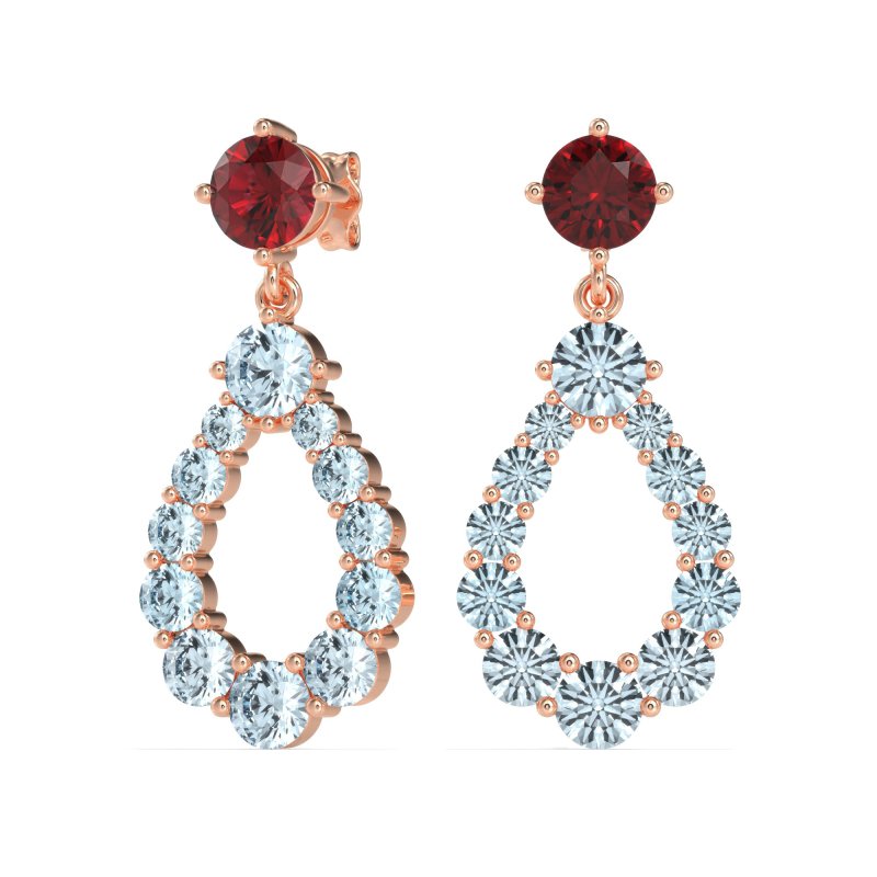 Open Pear Dangling Drop Earrings