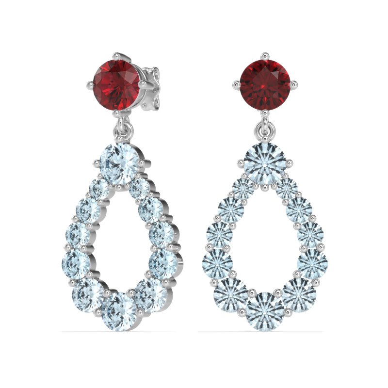 Open Pear Dangling Drop Earrings