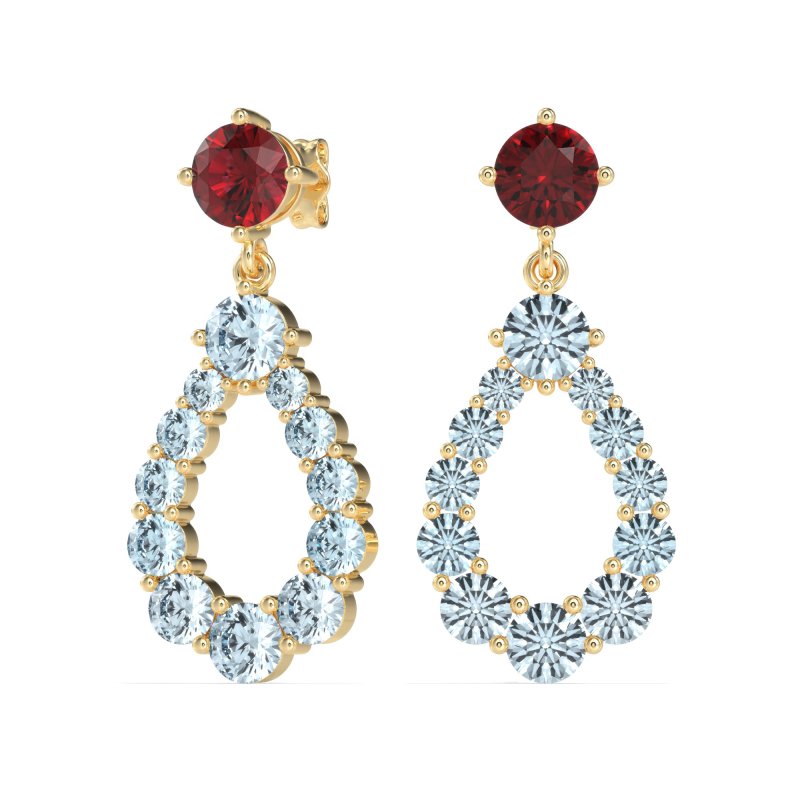 Open Pear Dangling Drop Earrings