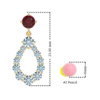 Open Pear Dangling Drop Earrings