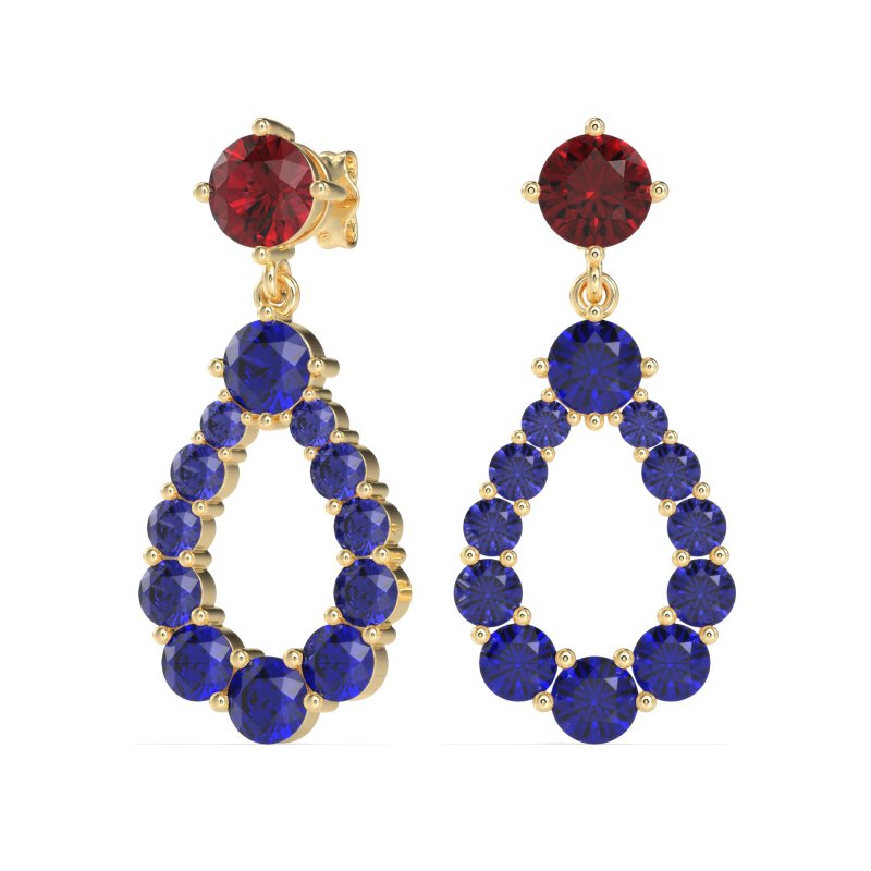 Open Pear Dangling Drop Earrings