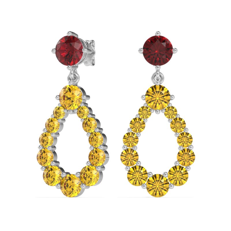 Open Pear Dangling Drop Earrings