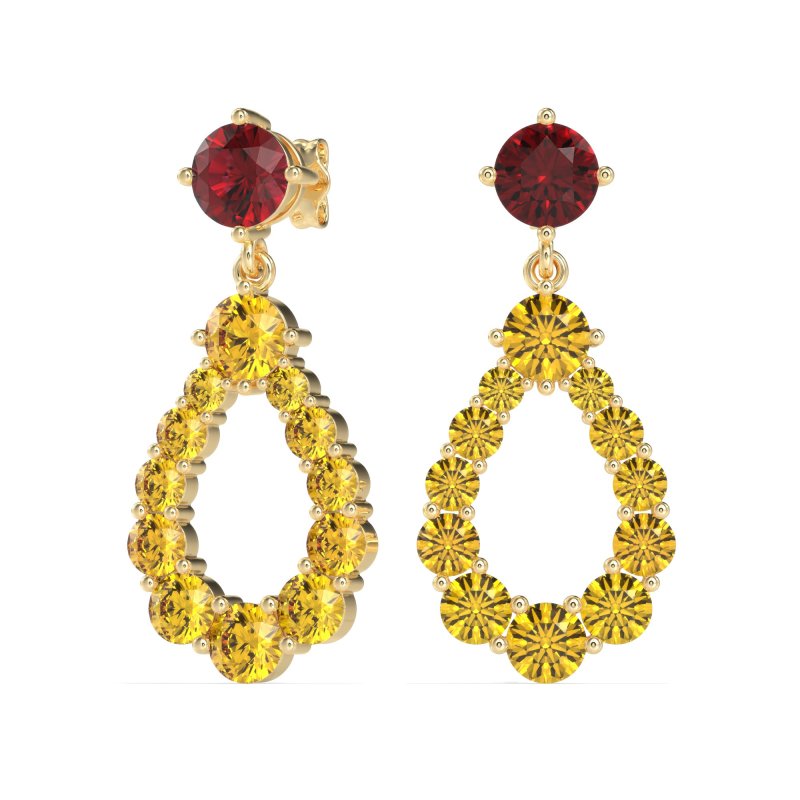 Open Pear Dangling Drop Earrings