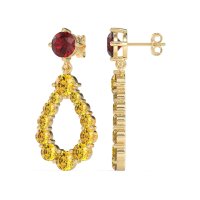 Open Pear Dangling Drop Earrings