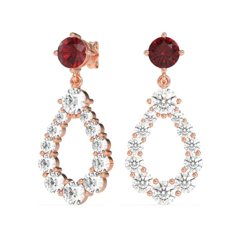 Open Pear Dangling Drop Earrings