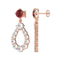 Open Pear Dangling Drop Earrings