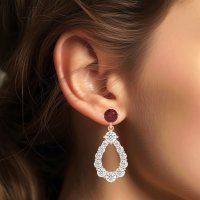 Open Pear Dangling Drop Earrings