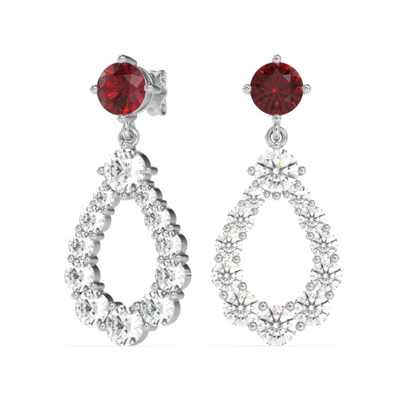 Open Pear Dangling Drop Earrings