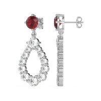 Open Pear Dangling Drop Earrings