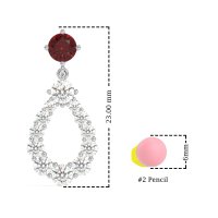 Open Pear Dangling Drop Earrings