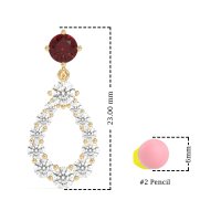 Open Pear Dangling Drop Earrings