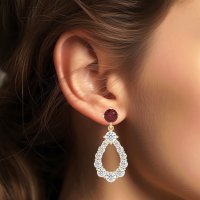 Open Pear Dangling Drop Earrings