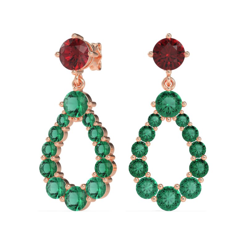 Open Pear Dangling Drop Earrings