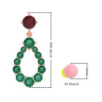 Open Pear Dangling Drop Earrings