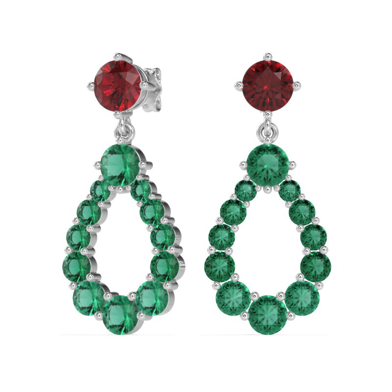 Open Pear Dangling Drop Earrings