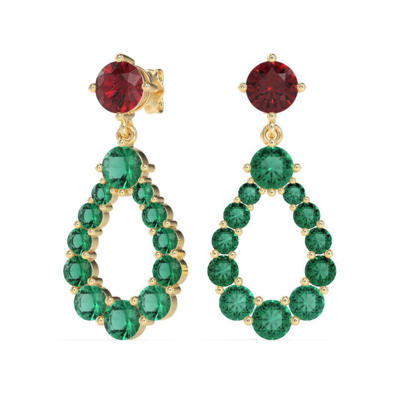 Open Pear Dangling Drop Earrings