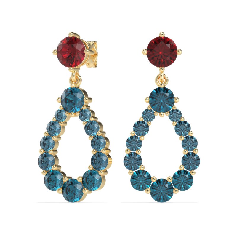 Open Pear Dangling Drop Earrings
