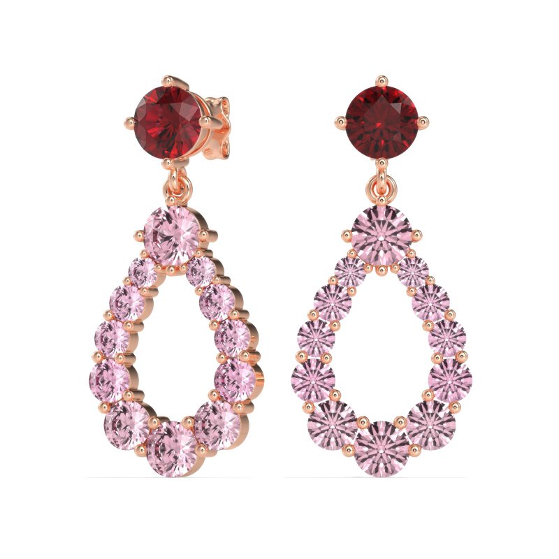Open Pear Dangling Drop Earrings