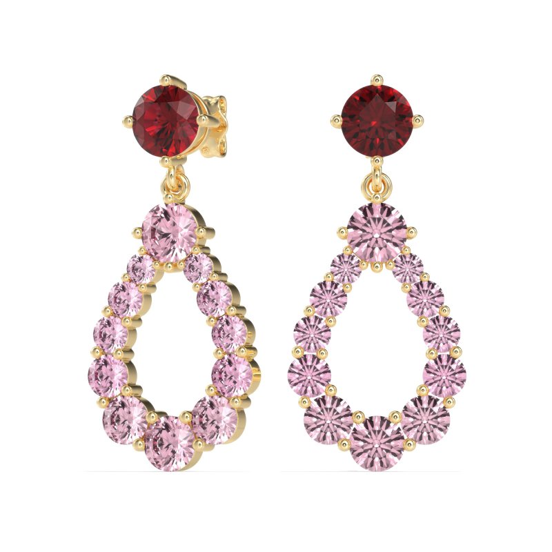 Open Pear Dangling Drop Earrings