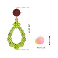Open Pear Dangling Drop Earrings