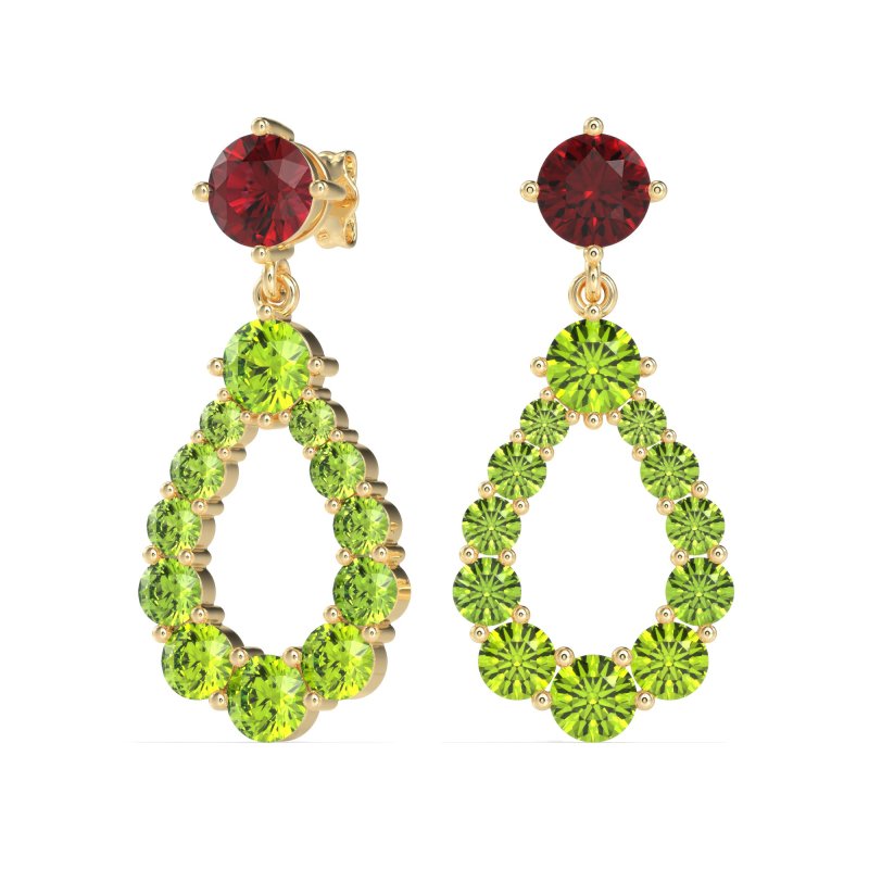 Open Pear Dangling Drop Earrings