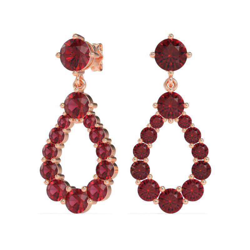 Open Pear Dangling Drop Earrings