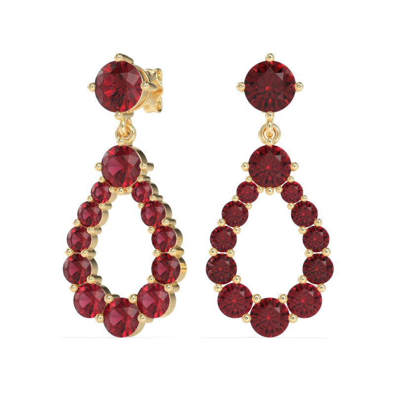 Open Pear Dangling Drop Earrings