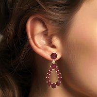 Open Pear Dangling Drop Earrings