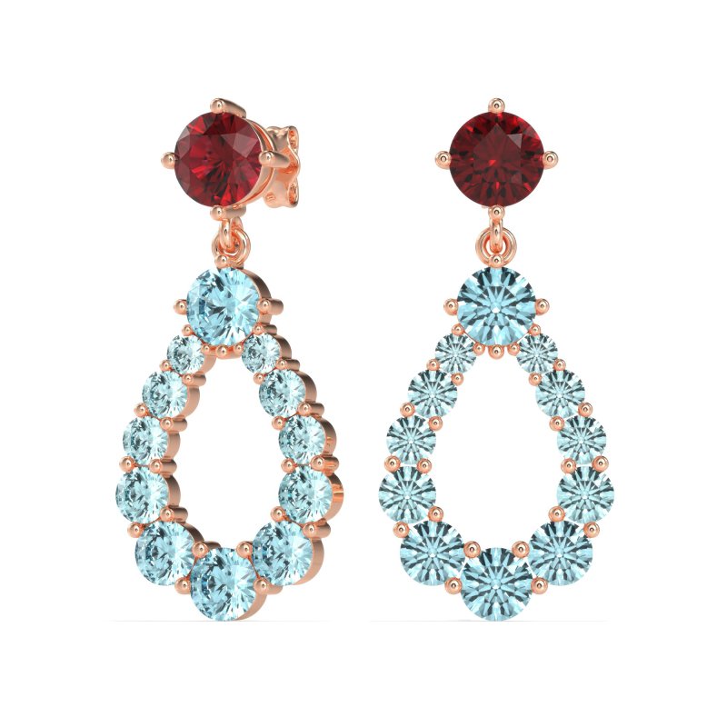 Open Pear Dangling Drop Earrings